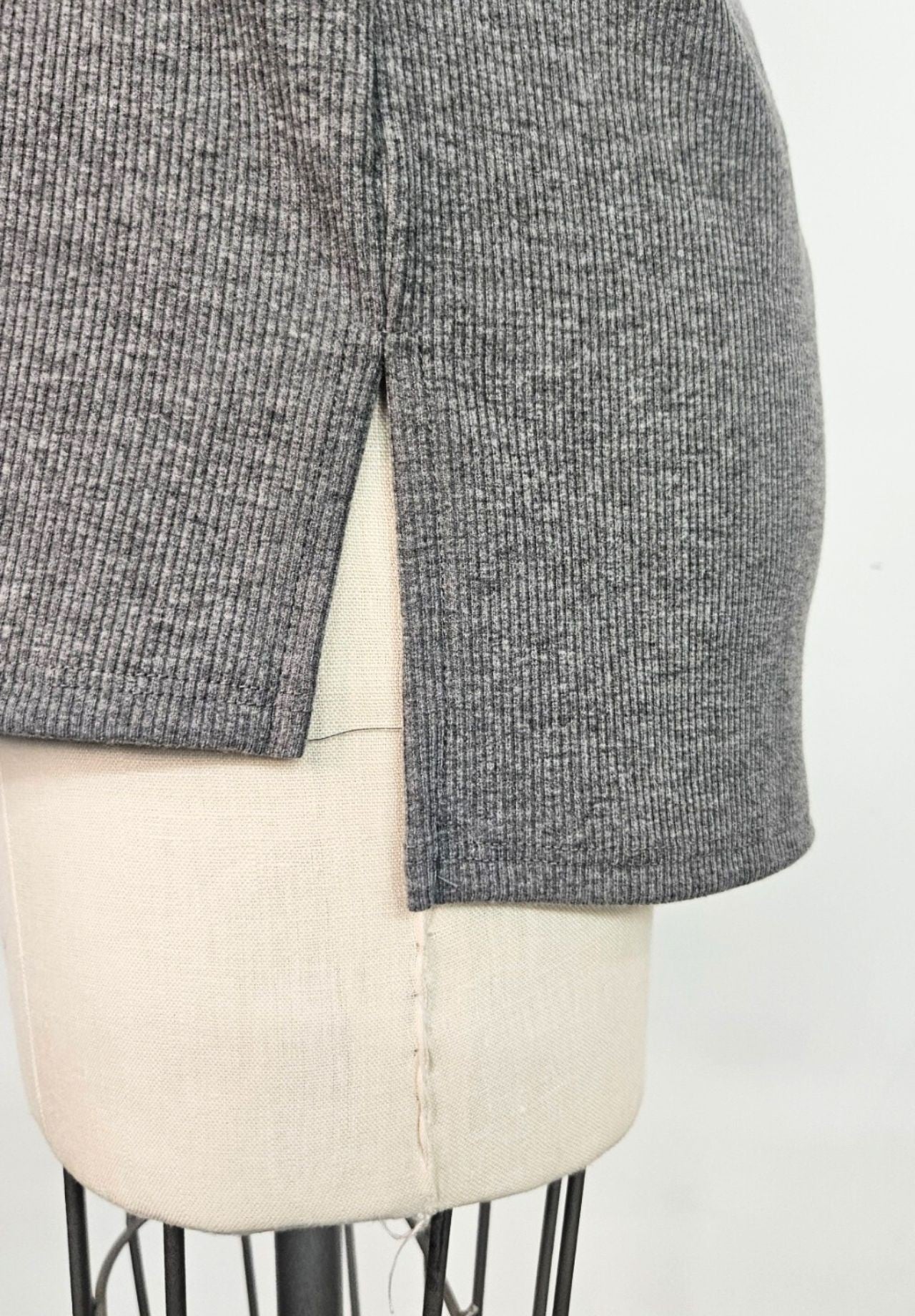 Solid Ribbed Short Sleeved Pocket Top Plus Size