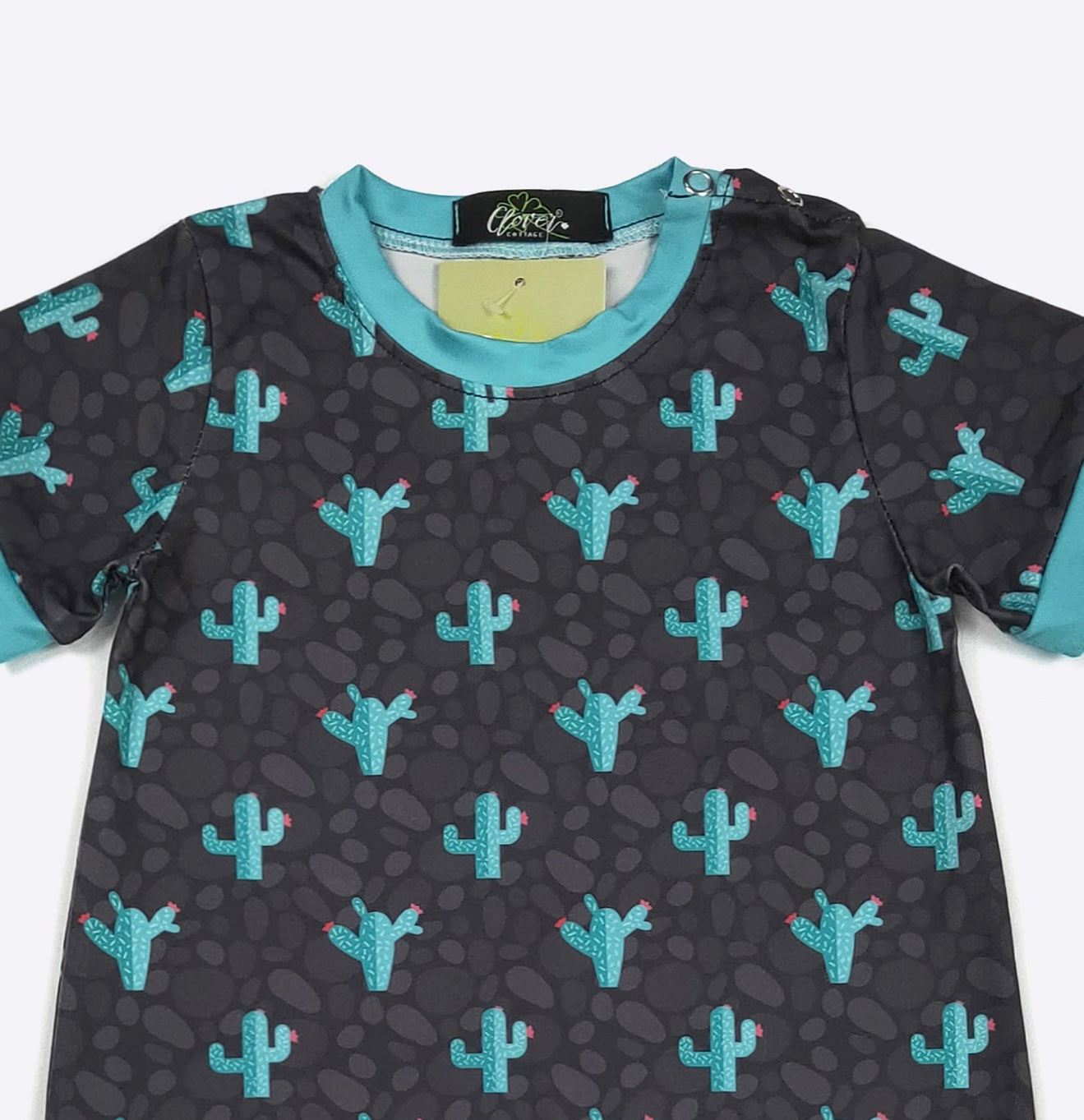 Midnight Cactus Boy Romper