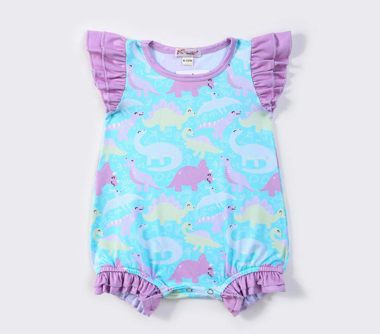 Dino Baby Girl Romper