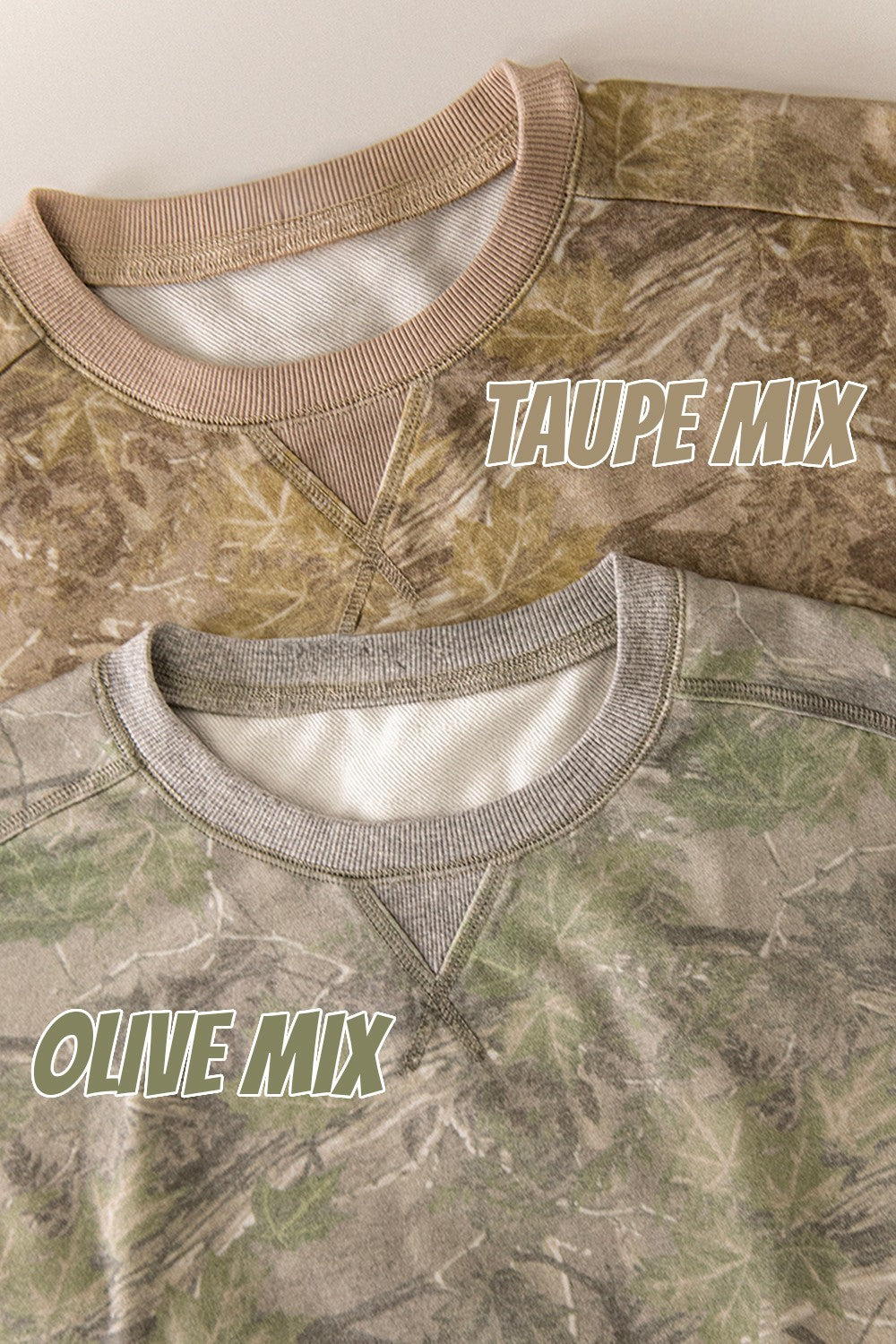 Oversized Camo Crewneck Women's