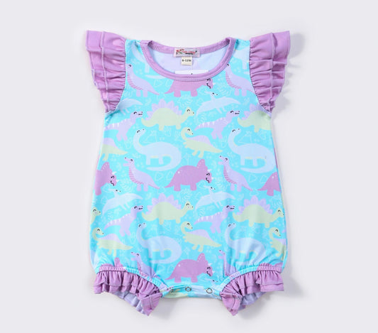 Dino Baby Girl Romper