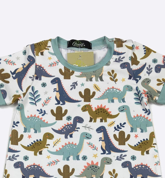 Dinosaur boy romper