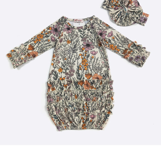 Fall Wildflower Baby gown