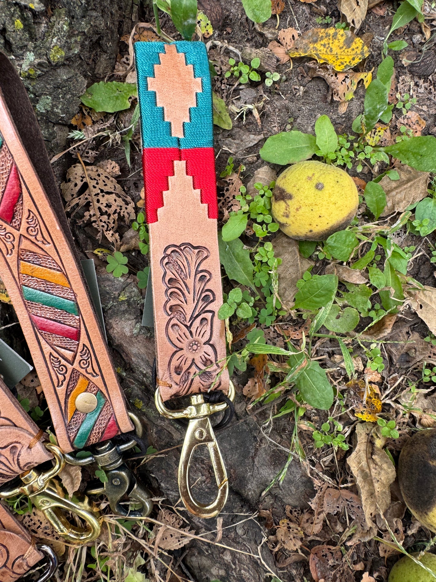 Leather Tooled Keychain