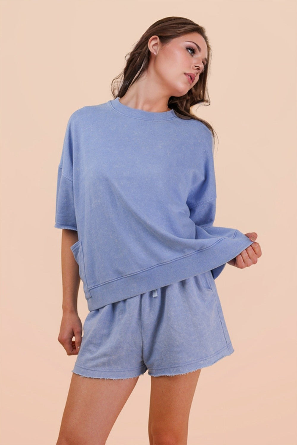 Curvy Denim Oversized Short Set