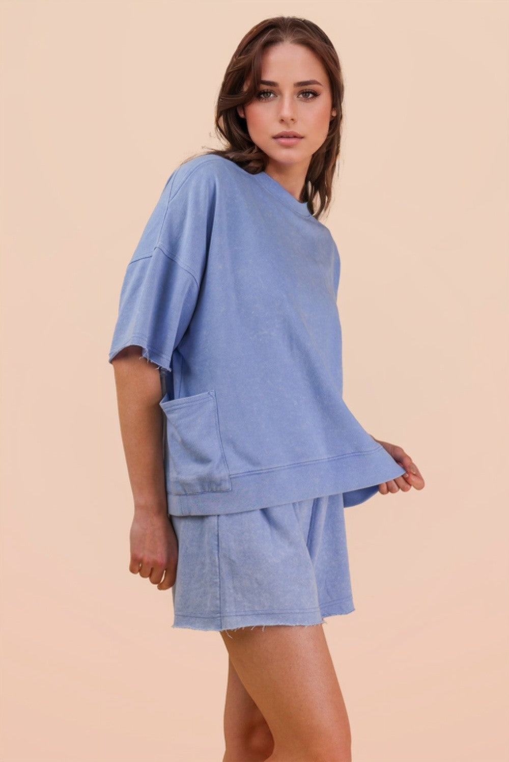 Curvy Denim Oversized Short Set