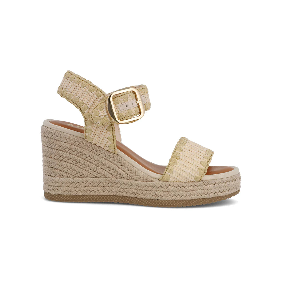 Mia Women's Beverlee Raffia Whipstitch Sandal in Bone